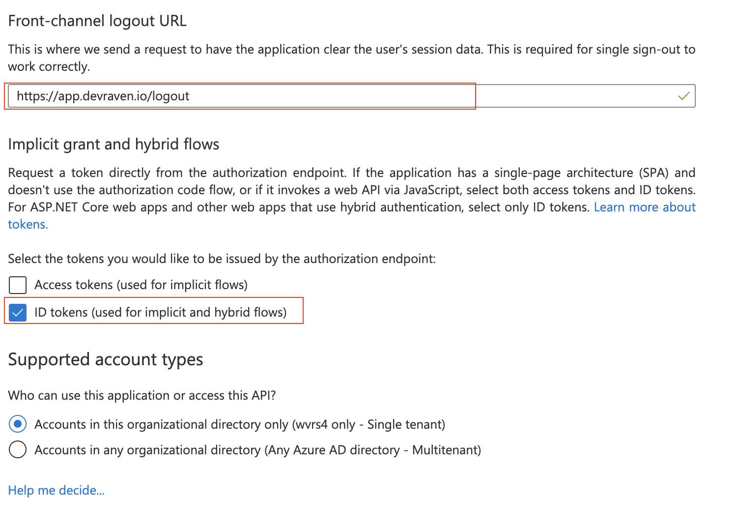 Authentication Properties