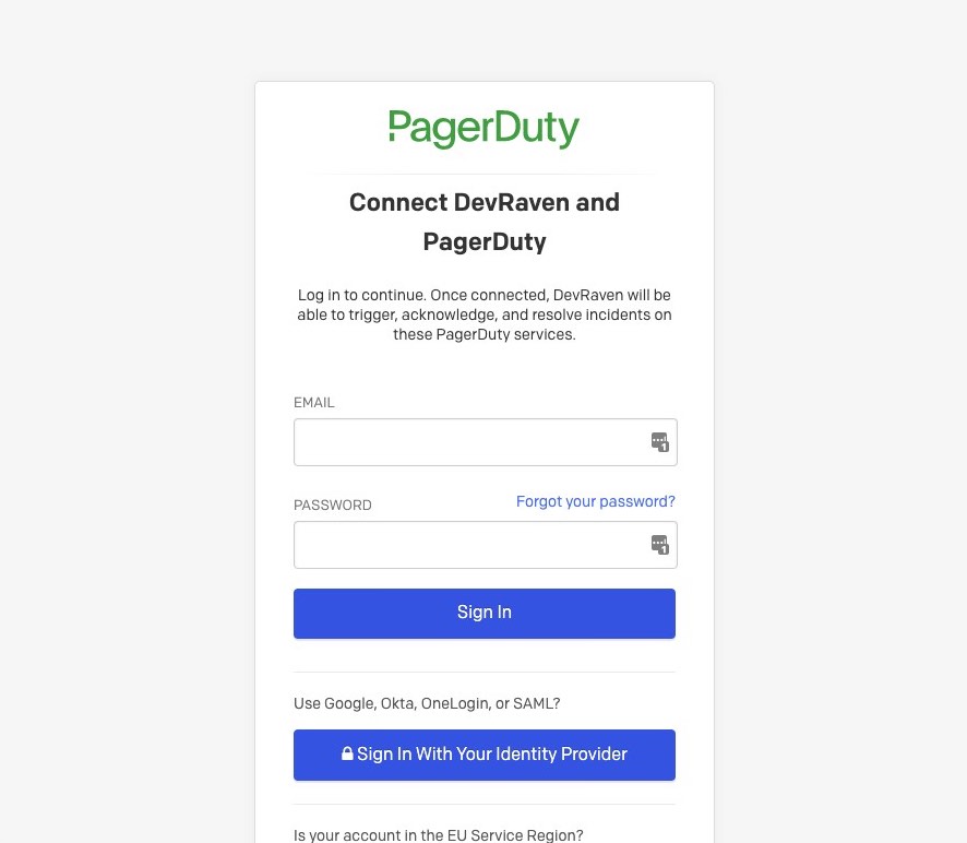 PagerDuty Login