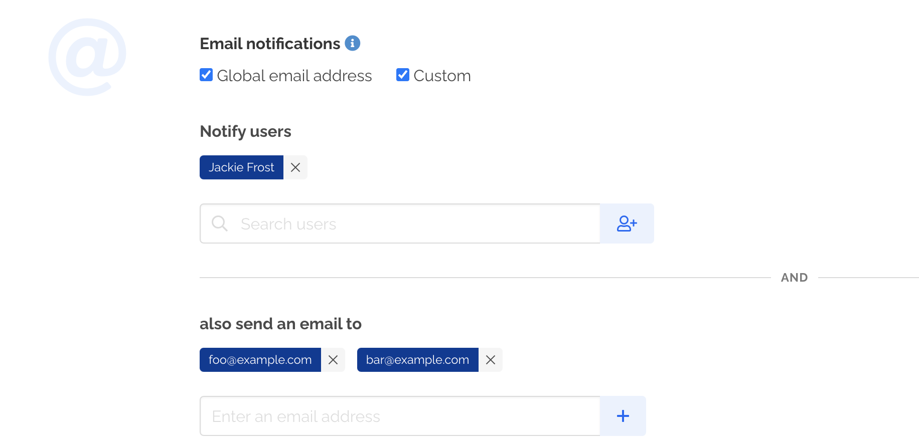 Email notifications