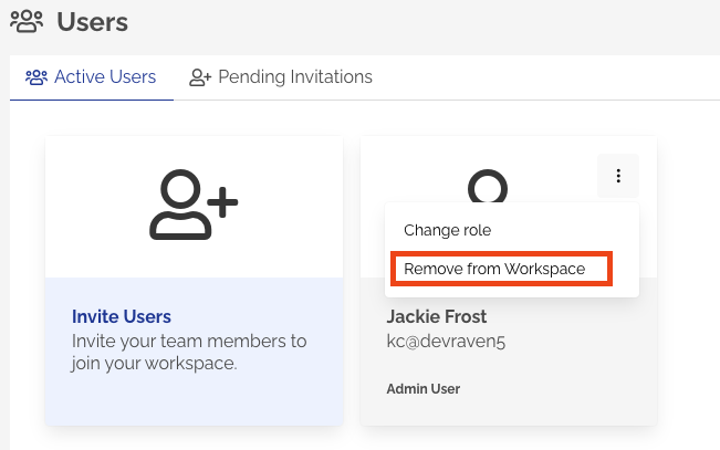 Remove user from Workspace