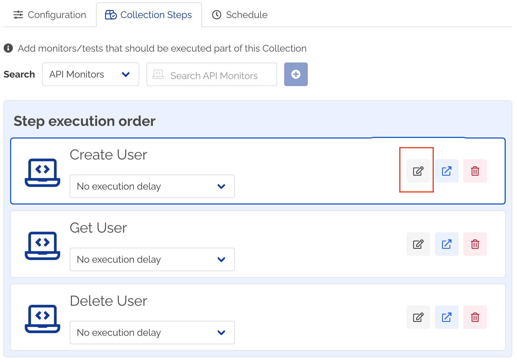 Test Parameters in Collection